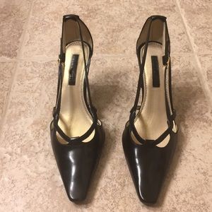 Unisa sling back black heels
